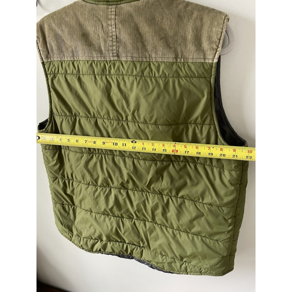 PRANA, Men’s Olive Green And Tan Sleeveless Puffer Best, Size Medium EUC - Picture 6 of 7